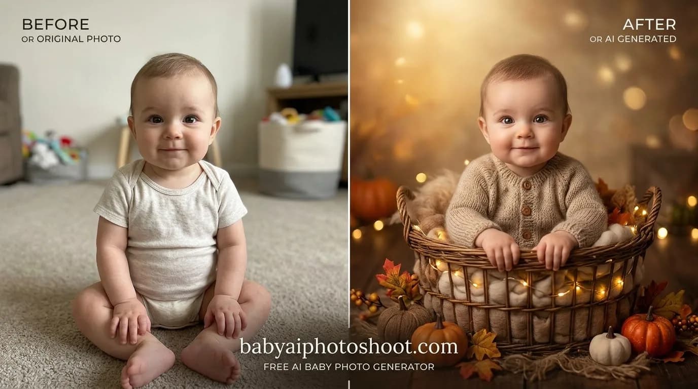 Free AI Baby Photo Generator: Studio Portraits from Phone Photos