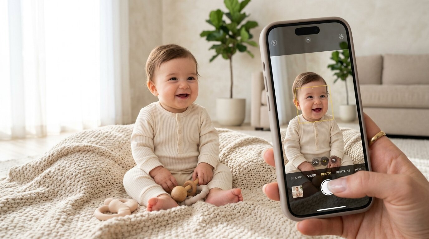 How to Take Baby Photos with iPhone: Best Camera Settings & Editing Formulas