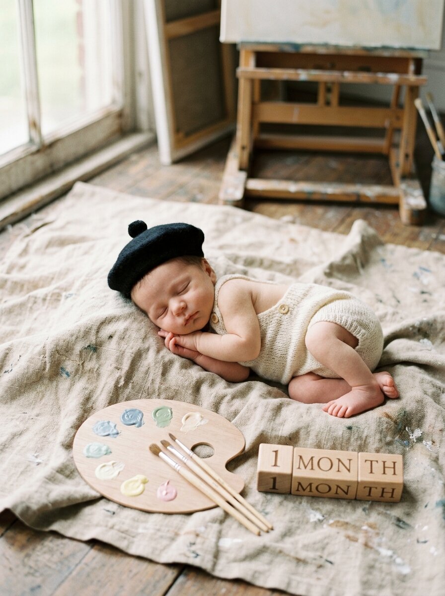 French Atelier Beret & Mini Painter Palette