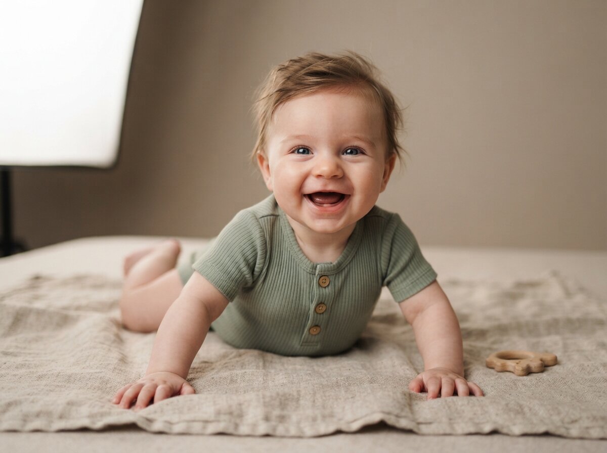 Joyful Studio Baby Portrait (Baby Boy) (Silk Minimalist)