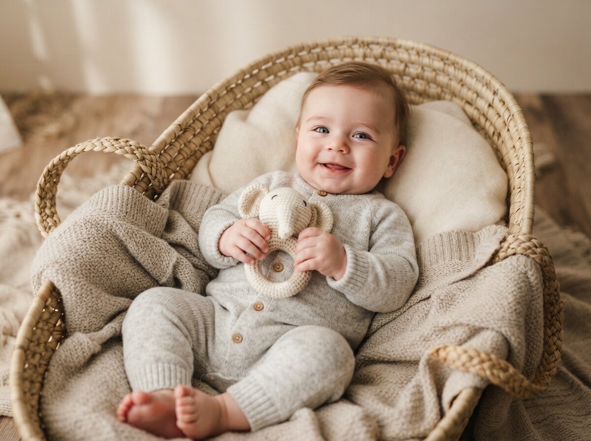Boutique Studio Milestone Portrait (Baby Boy) (Silk Minimalist)