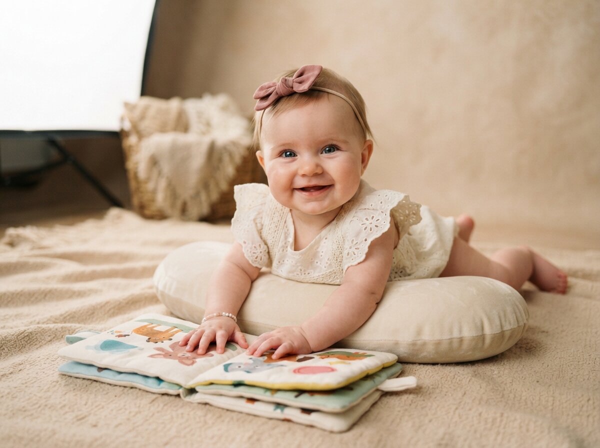 Boutique Studio Milestone Portrait (Baby Girl) (Silk Minimalist)