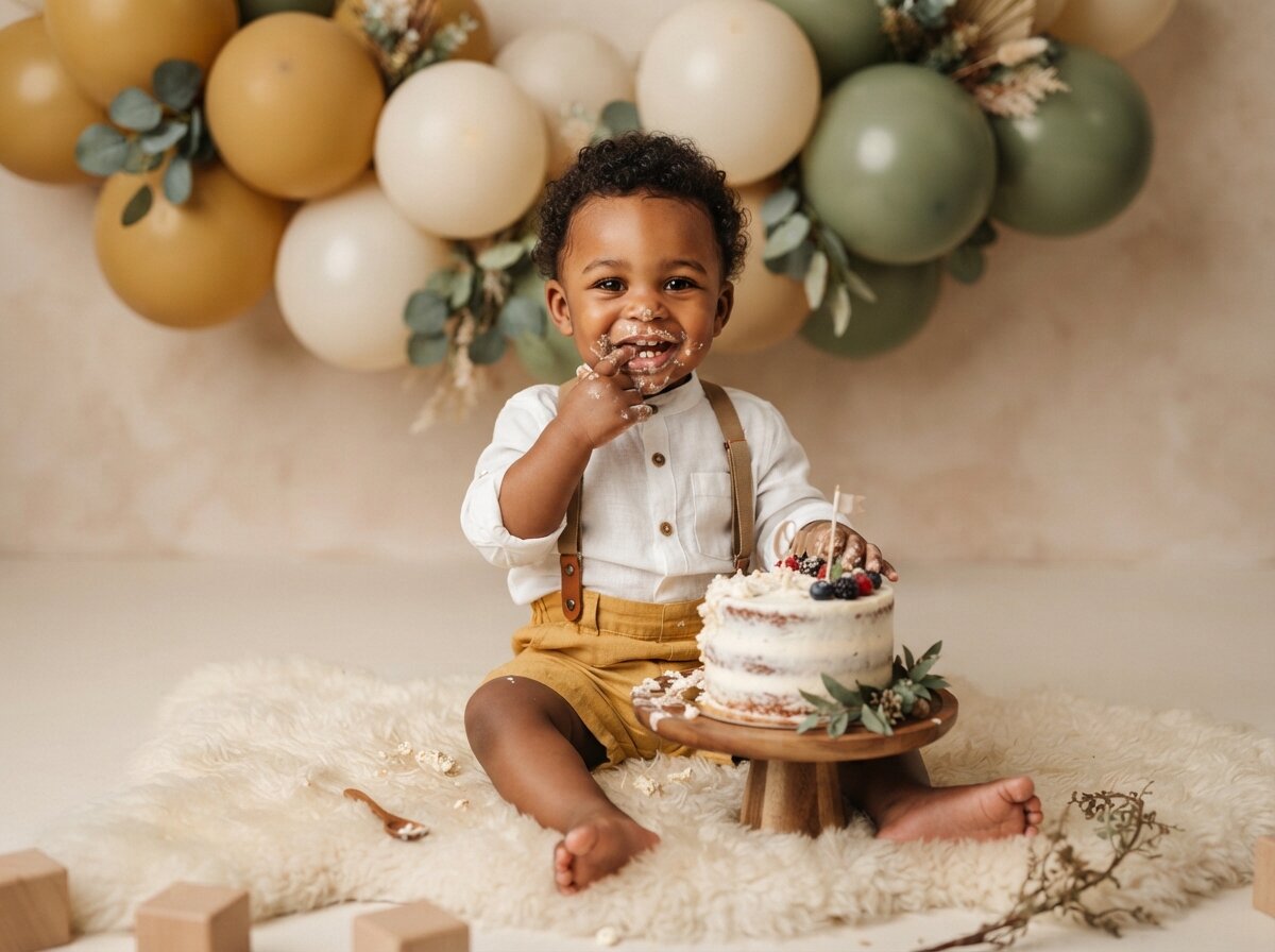 1st Birthday Studio Celebration (Gender Neutral) (Royal Velvet)