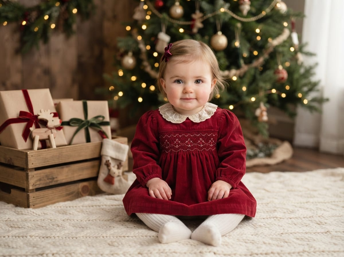 Silver Bell Celebration - Baby's First Christmas & Holiday Portrait Template
