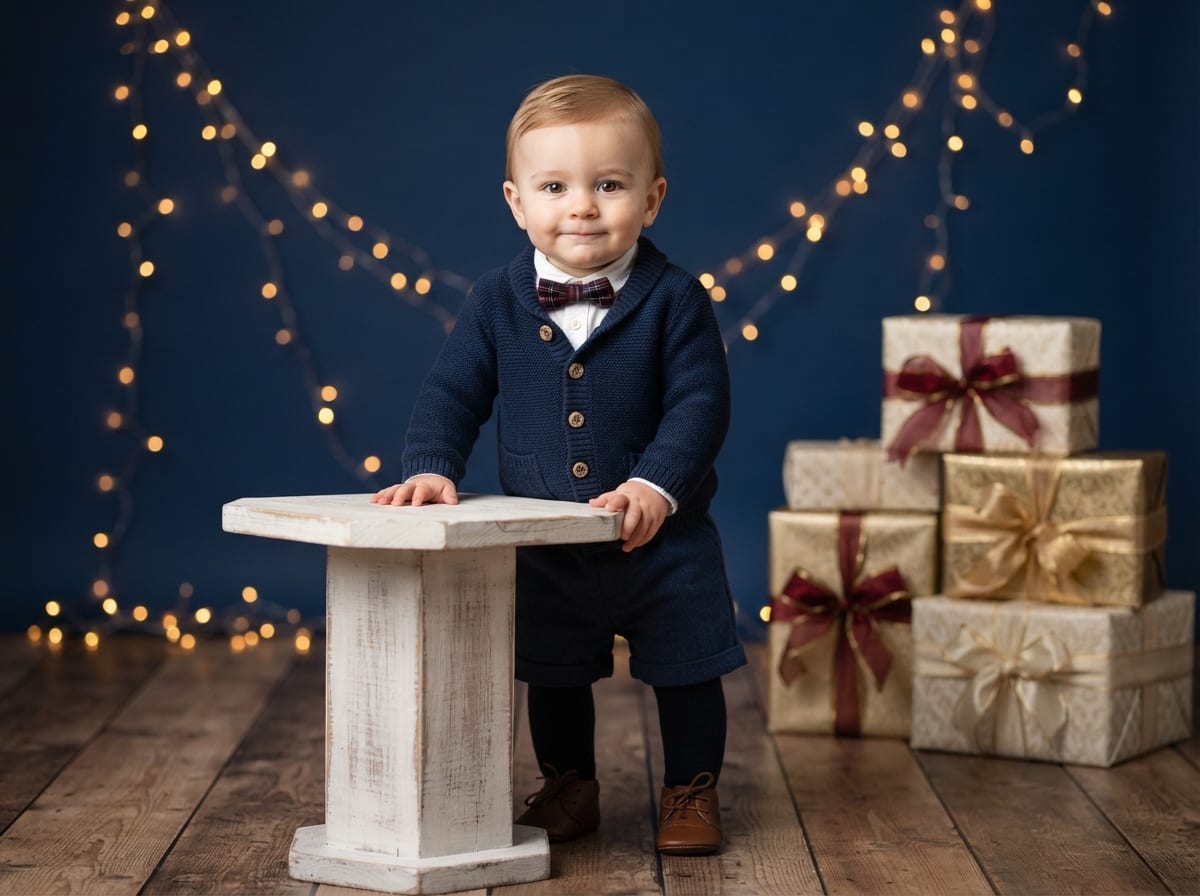 New Year's Promise - Baby's First Christmas & Holiday Portrait Template