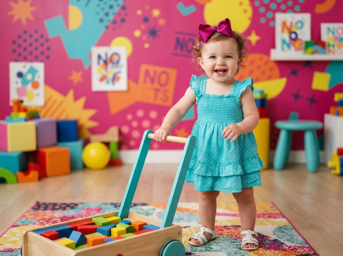 Vibrant Pop Color & Dynamic Studio Lighting (Baby Girl) (Silk Minimalist)