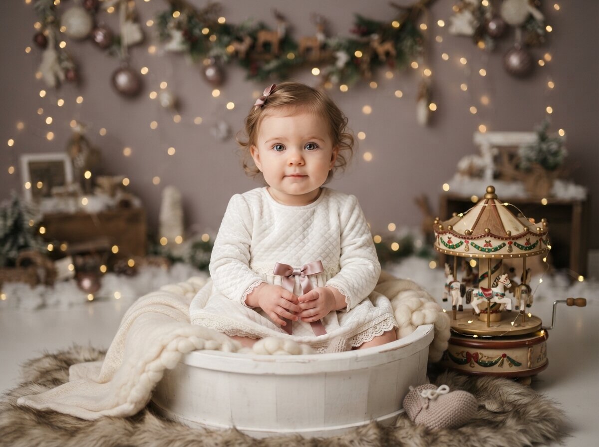 Cozy Winter Wonderland & Velvet Hearth Studio (Baby Girl)
