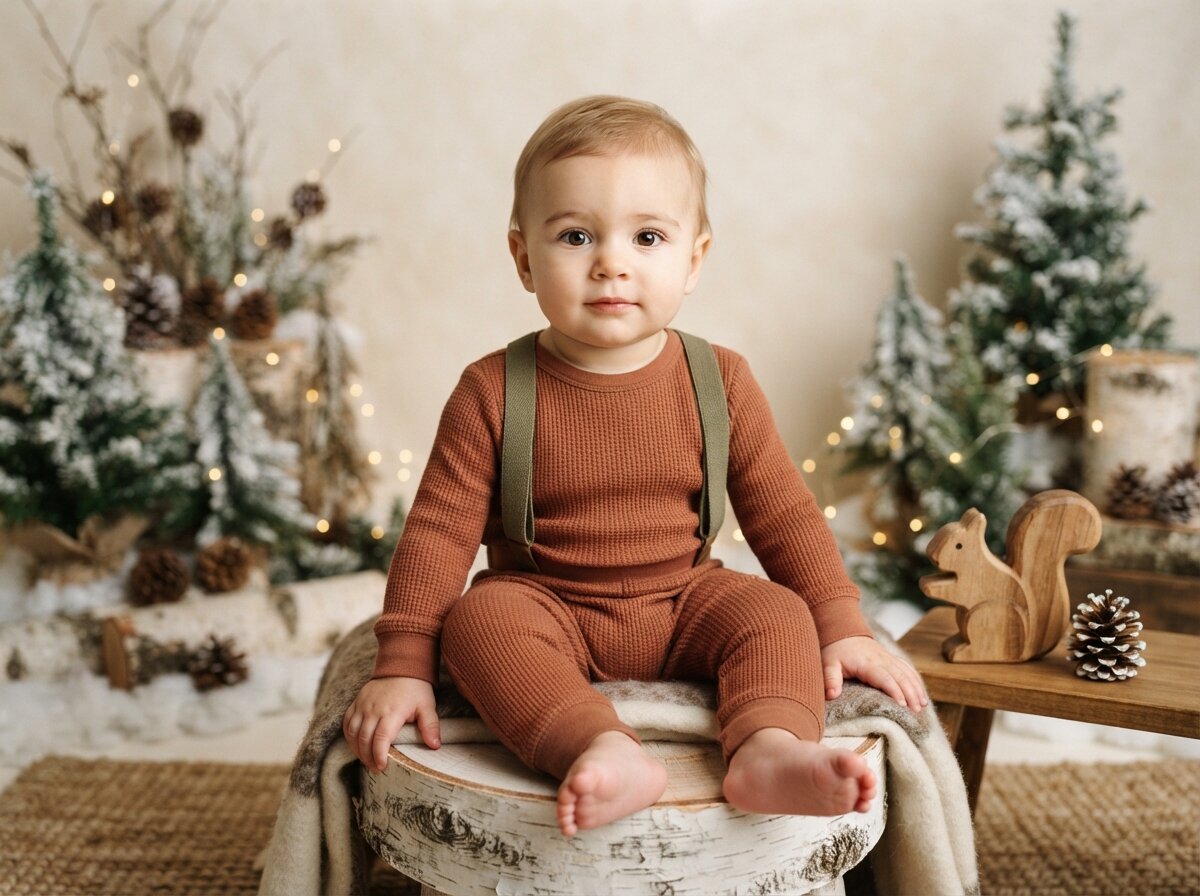 Cozy Winter Wonderland & Velvet Hearth Studio (Baby Boy)