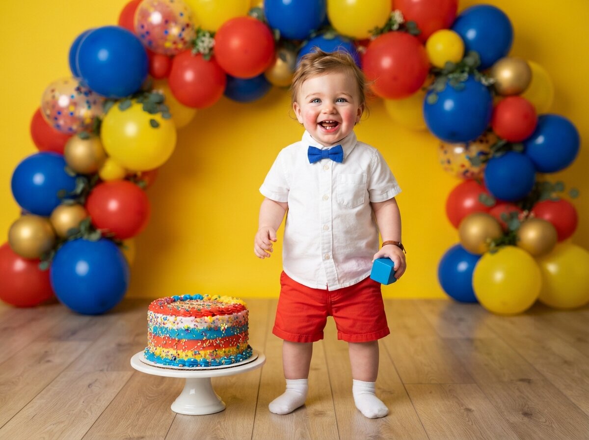 Primary Color Birthday & Balloon Garland