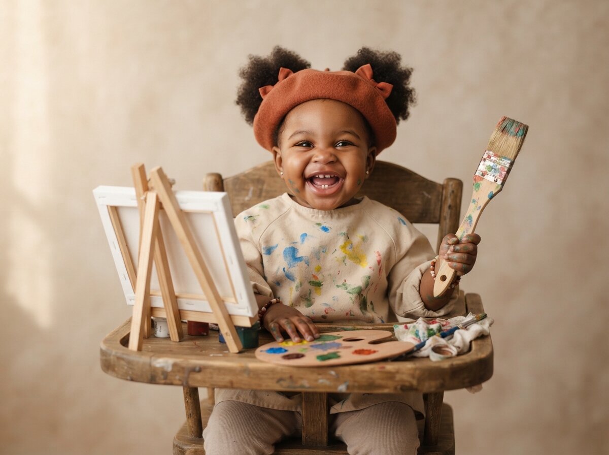 Little Impressionist Painter & Canvas Atelier (Baby Girl)