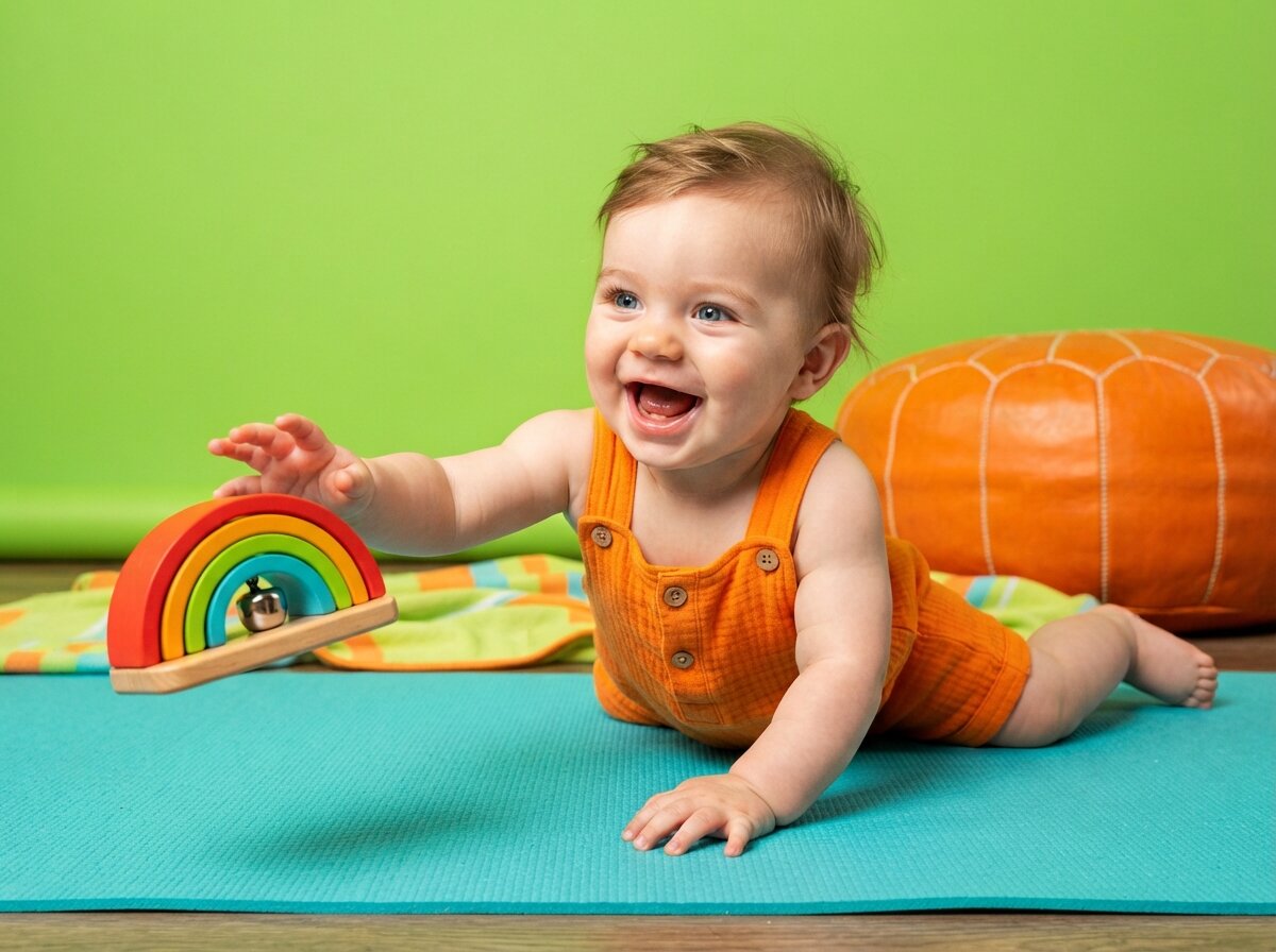 Vibrant Pop Color & Dynamic Studio Lighting (Baby Boy) (Silk Minimalist)