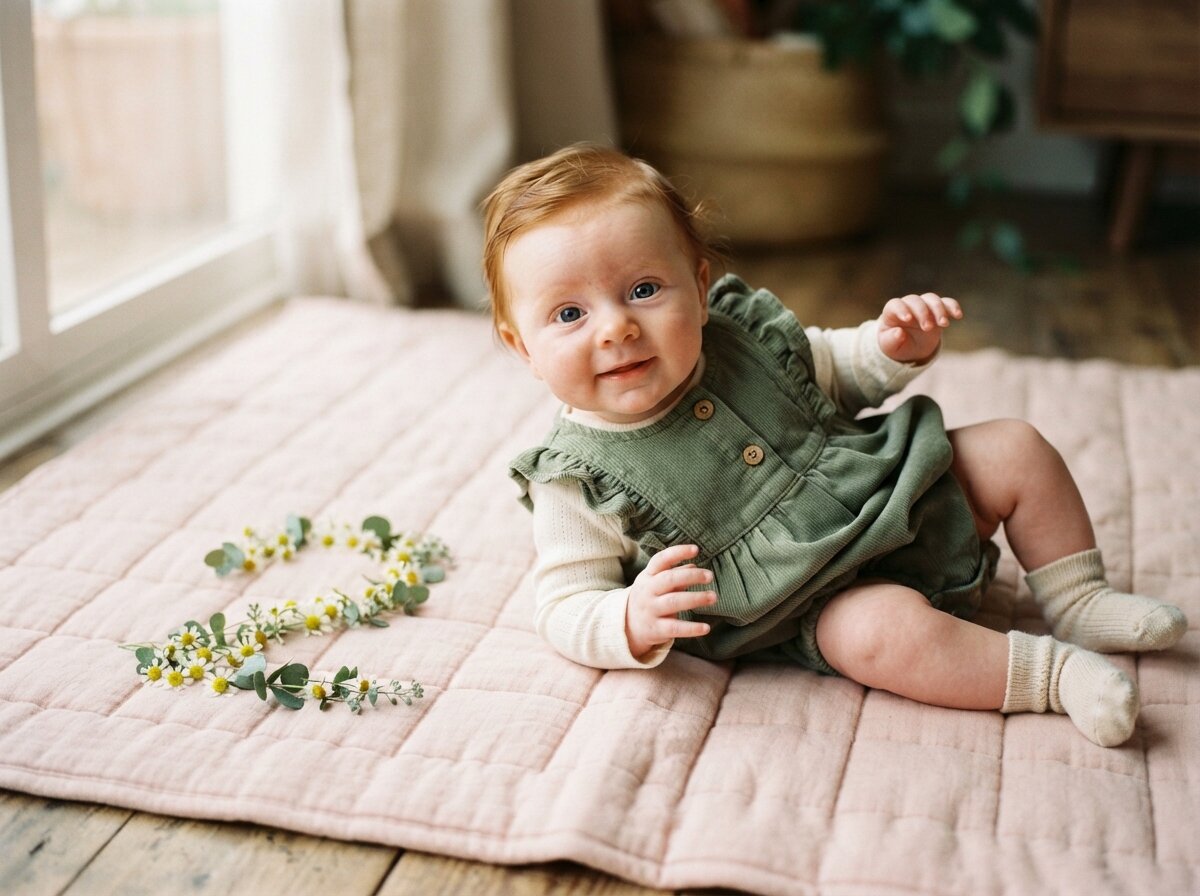 Authentic 35mm Film Milestone Baby Keepsake Portrait (2 Months)
