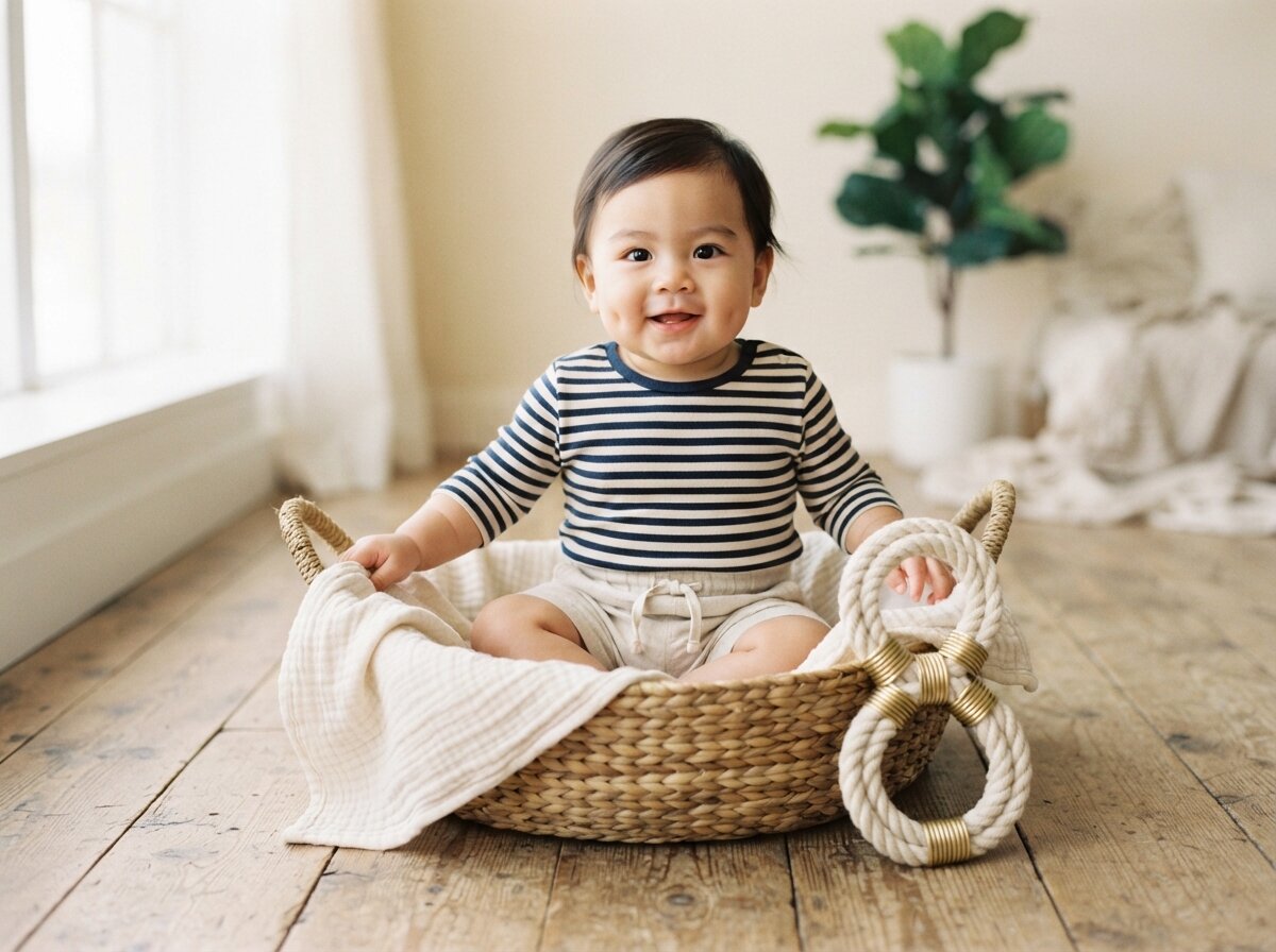 Authentic Editorial Studio Milestone Portrait (8 Months)