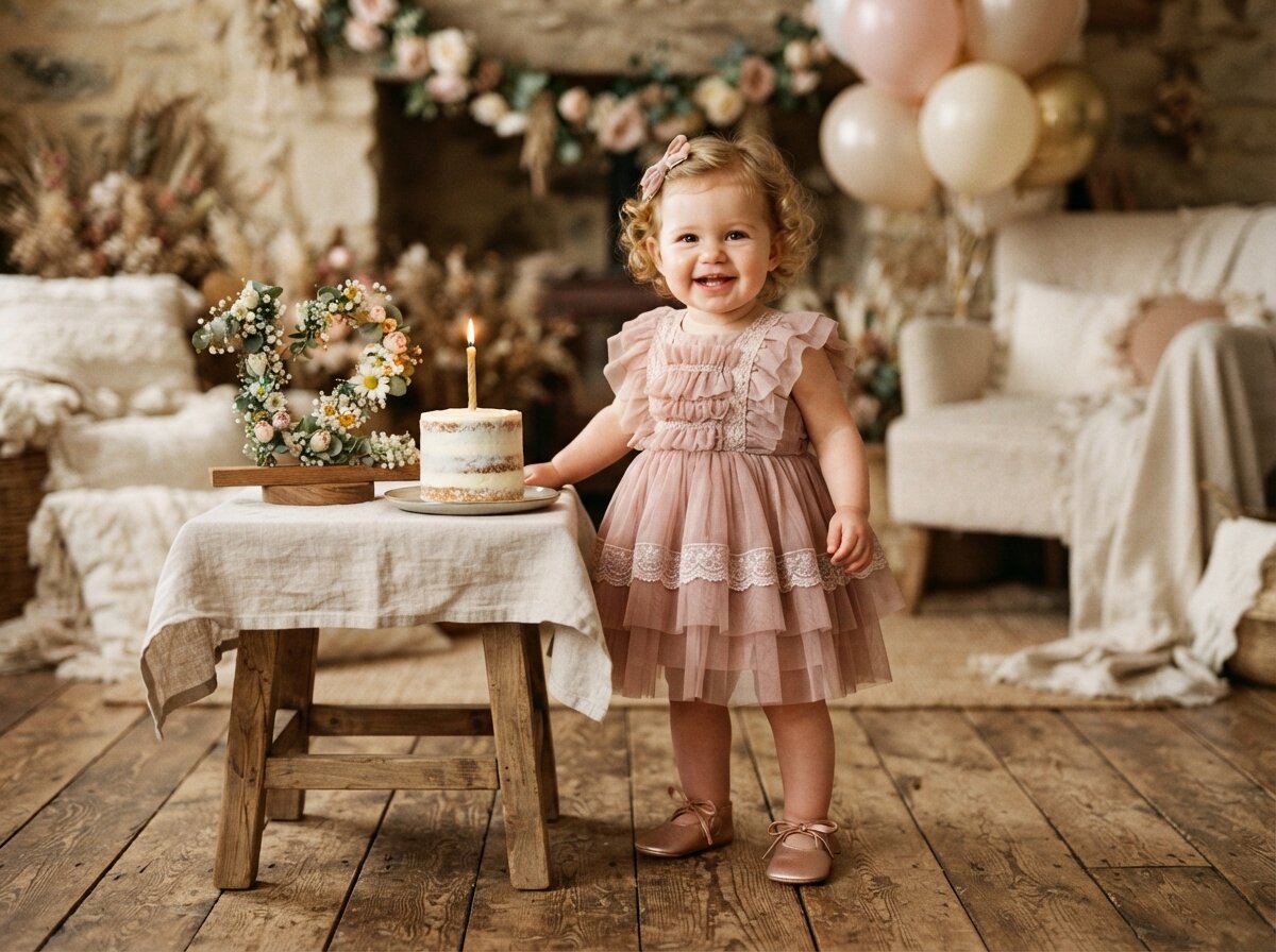Luxury First Birthday Milestone Studio Milestone (12 Months (1 Year))