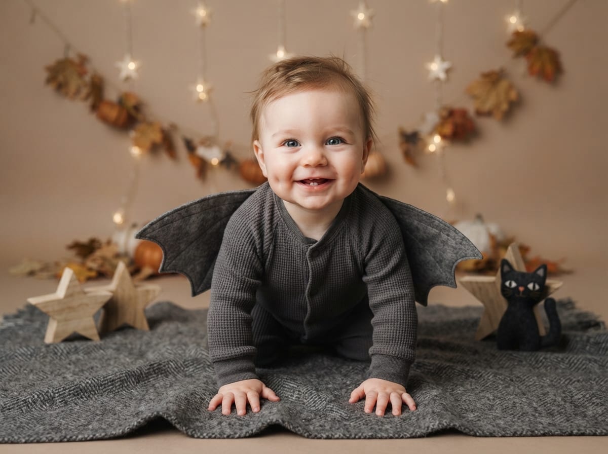 Tiny Bat Wings & Starry Autumn Garland