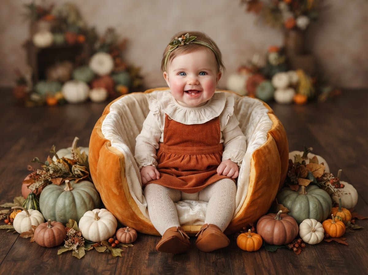Velvet Pumpkin Throne & Heirloom Gourd Harvest