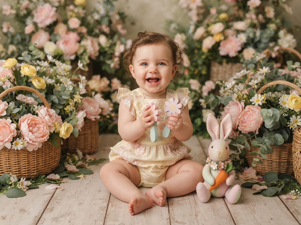 Spring Bunny & Paper Daisy Garden Party
