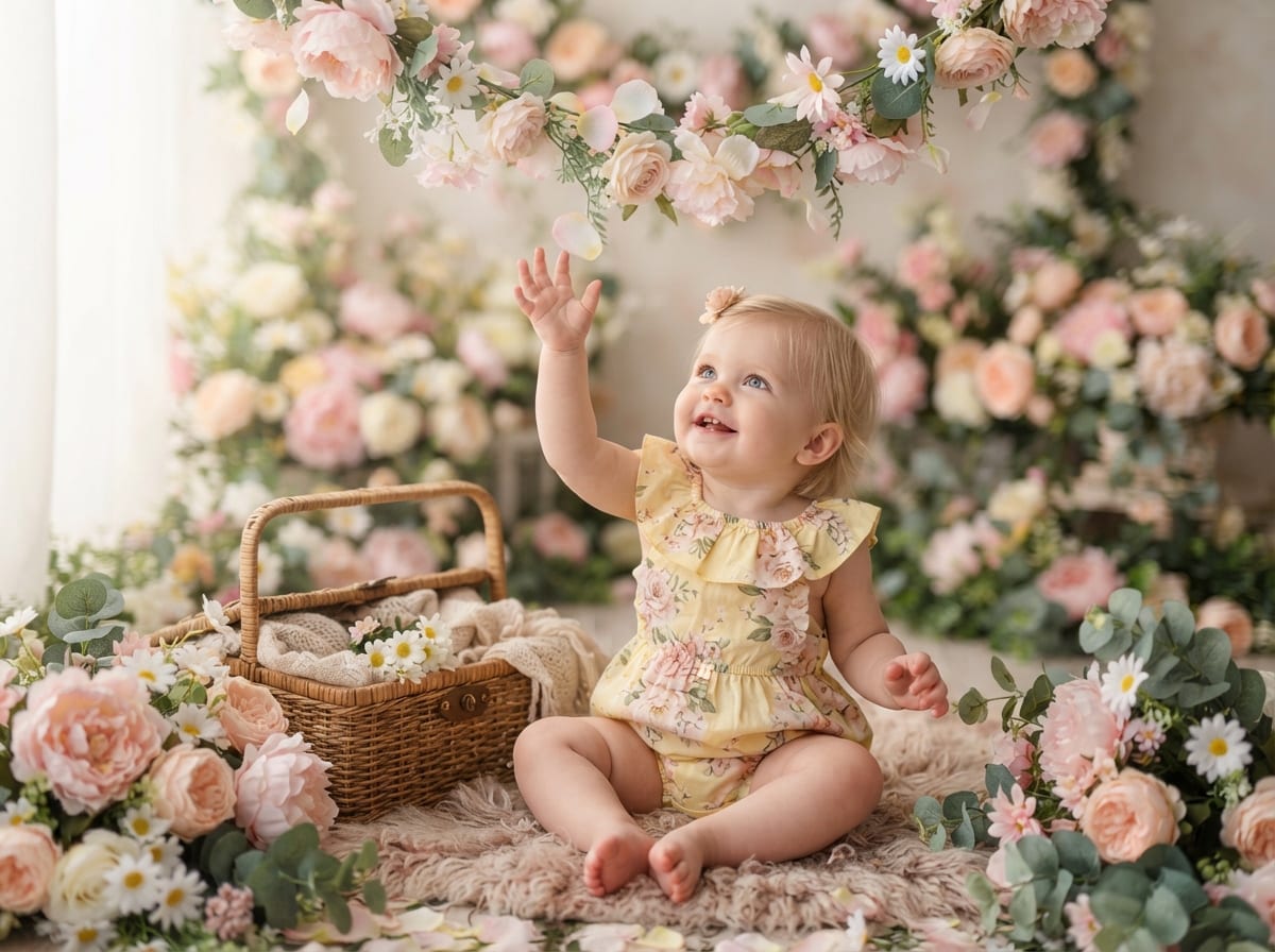 Falling Petals & Peony Garland Bower
