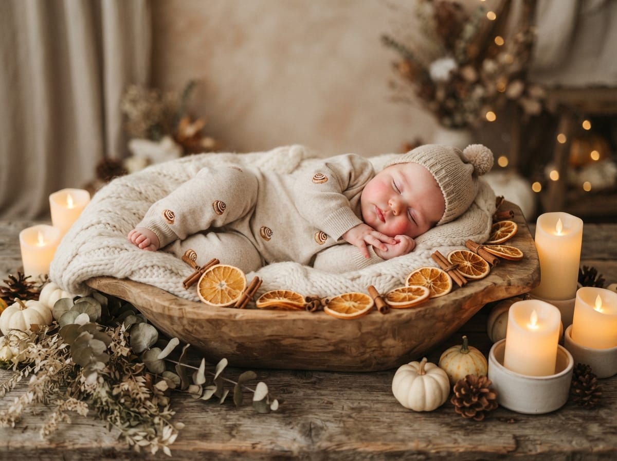 Candlelit Dough Bowl & Dried Orange Garland