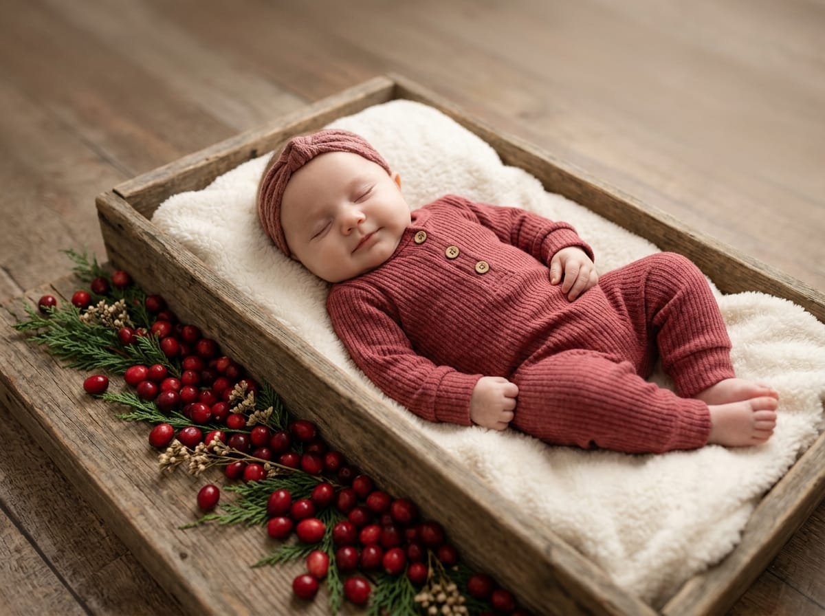 Cranberry Knit & Cedar Sprig Crate
