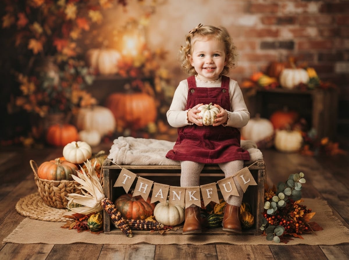 Thankful Bunting Crate & Brick Wall Harvest