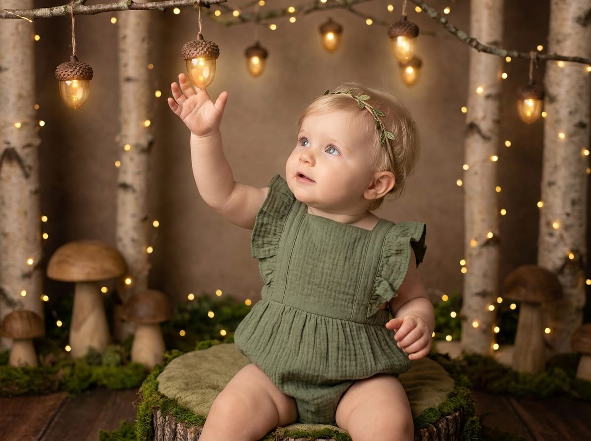 Acorn Lantern Wonder & Fairy Light Birch Grove