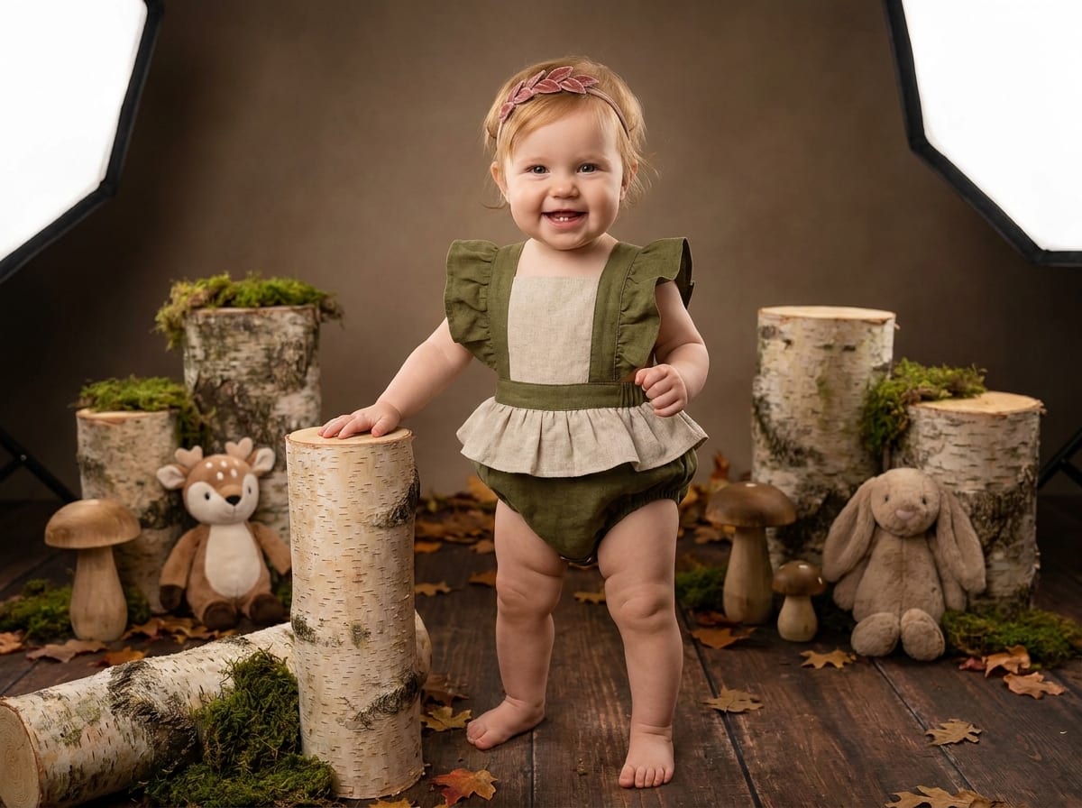 First Steps Among Birch Stumps & Woodland Plush