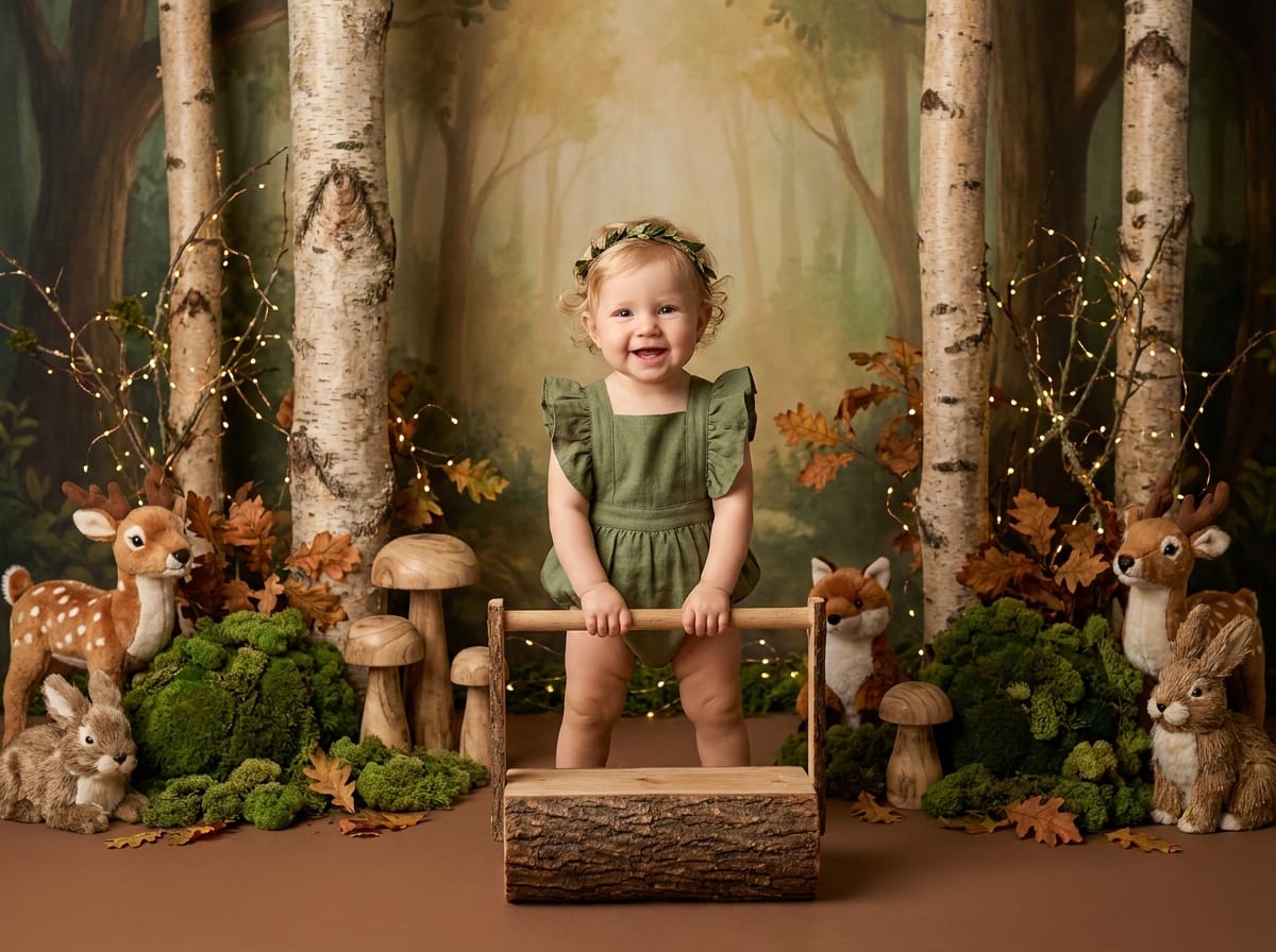 Enchanted Forest Panorama & Rustic Log Walker