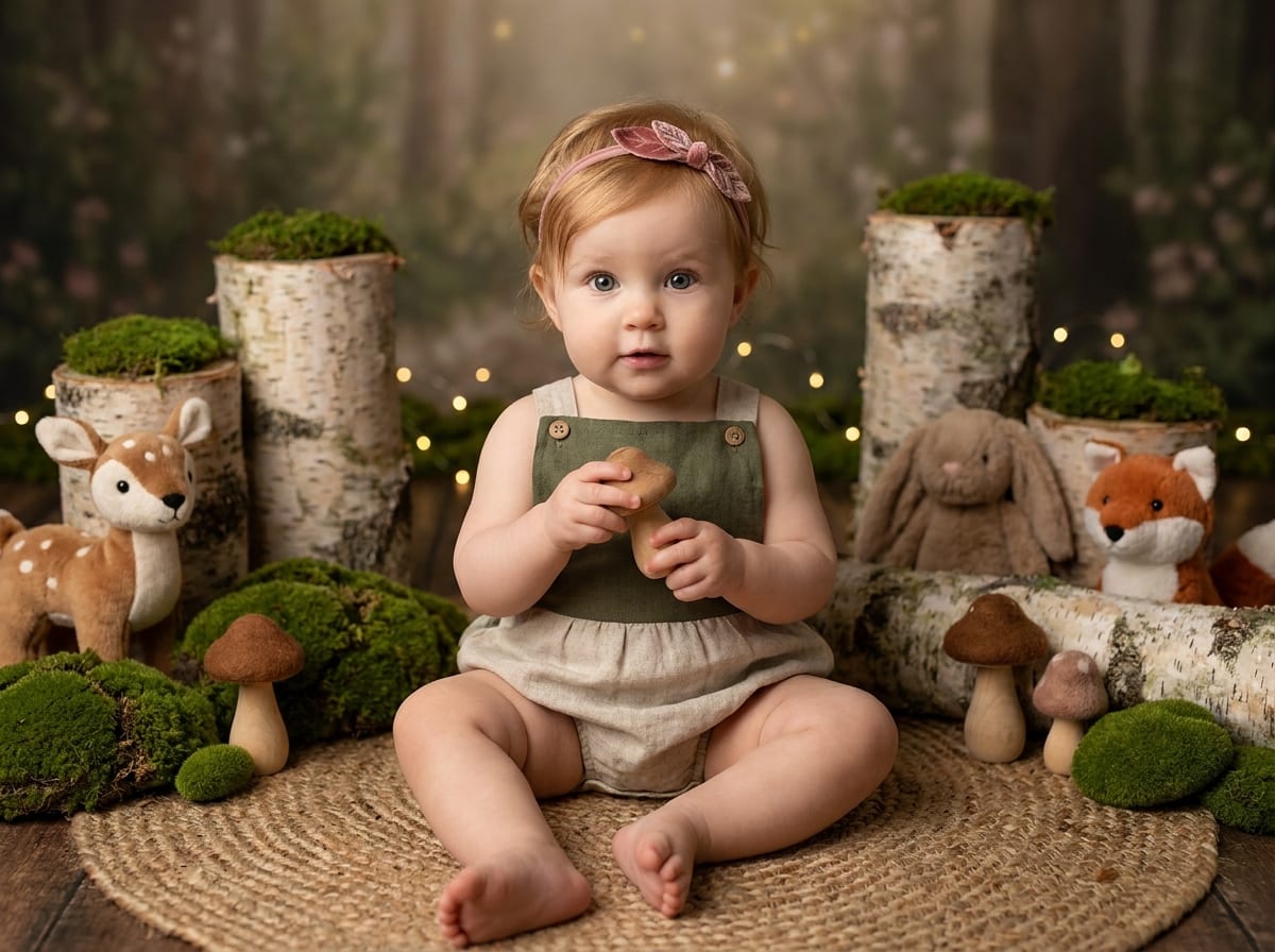 Jute Rug Picnic & Woodland Plush Friends