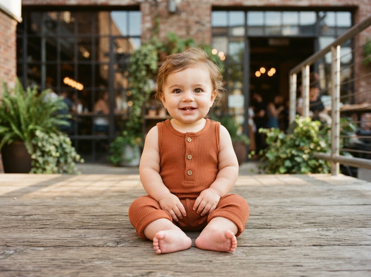Delightful Urban Street Portrait (8 Months)